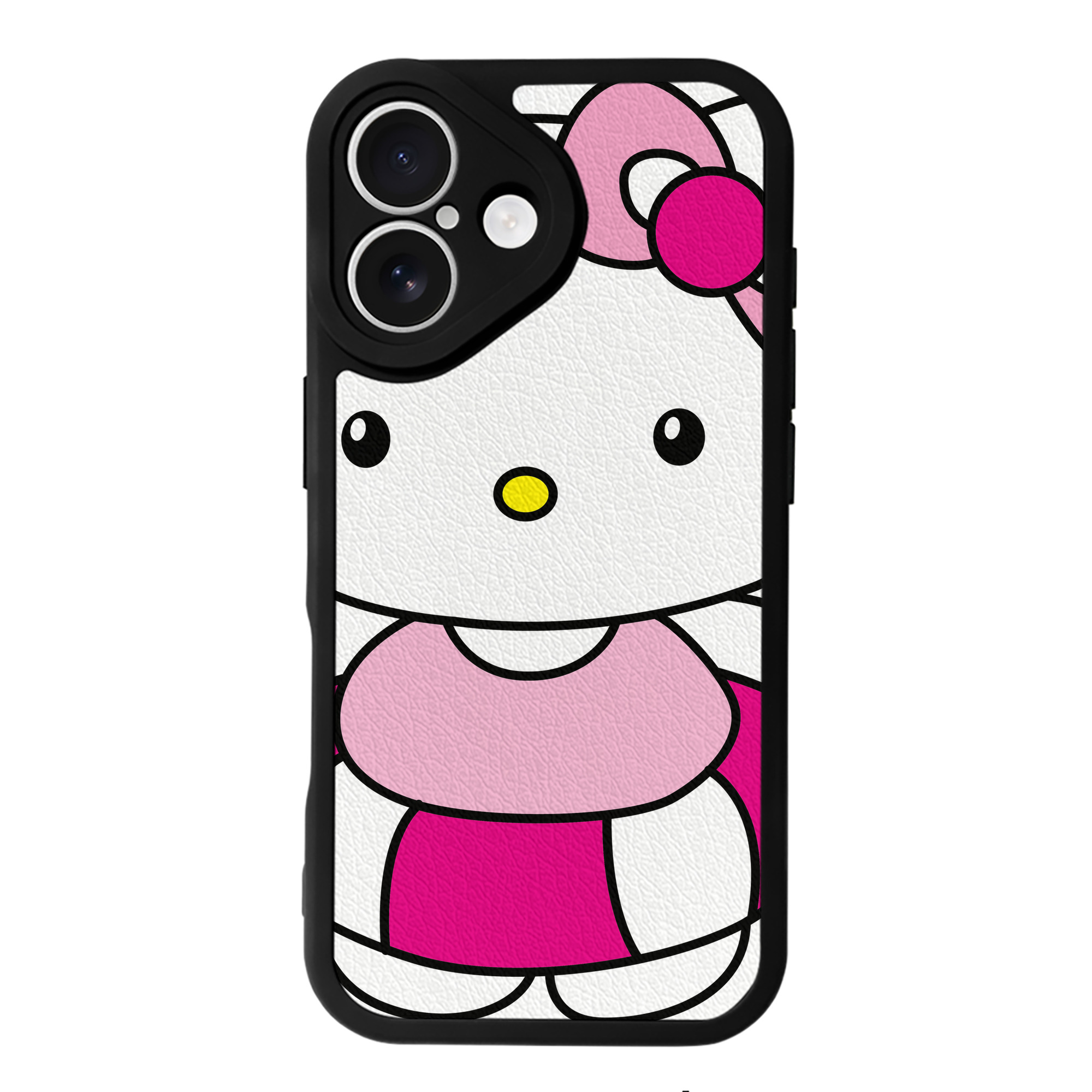 （画像用） Hello Kitty ハローキティ 【iPhone 16シリーズ対応】シリコンスマホケース（レザー調） 材質：シリコン